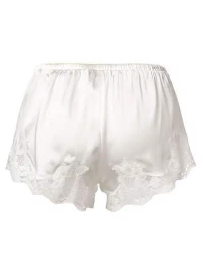 Dolce & Gabbana White Silk Floral Lace Lingerie Underwear