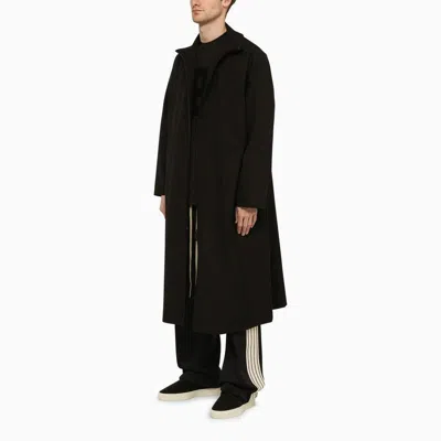 Fear Of God Black Wool Trench Coat With High Collar