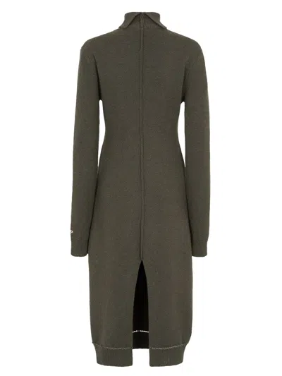 Fendi Cashmere High-neck Midi Dress