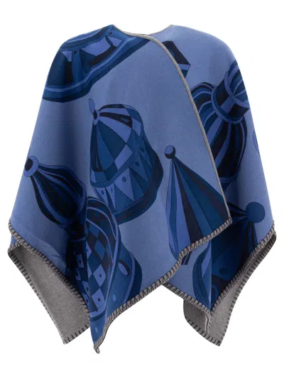 Ferragamo Geometrical Renaissance-print Reversible Cape