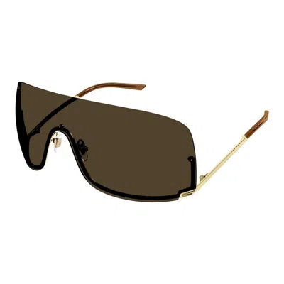 Gucci Brown Shield Unisex Sunglasses Gg1560s 002 99