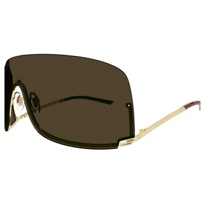 Gucci Brown Shield Unisex Sunglasses Gg1560s 002 99