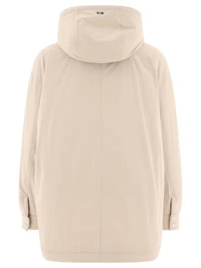 Herno A-shape Hooded Down Jacket With Front Pockets