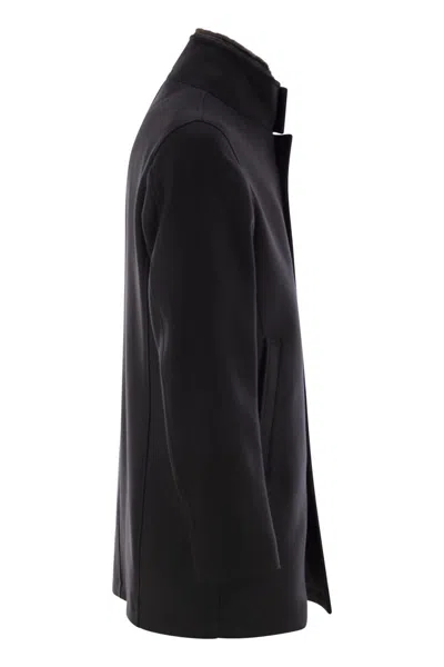 Herno Collar Shearling Removable Pockets Lateral Sleeves Long
