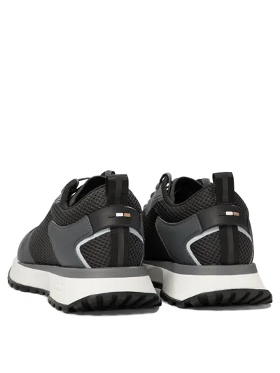 Hugo Boss Boss Jonah Run Black Mesh Sneaker In Black