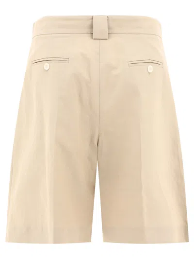 Ines De La Fressange Pleated Cotton-linen Blend Shorts