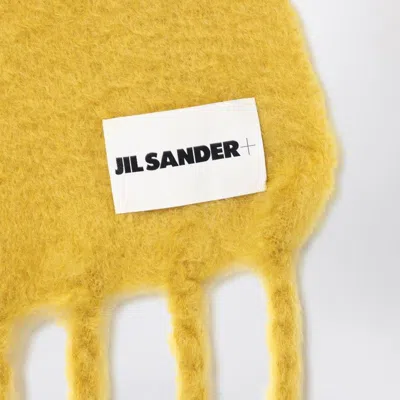 Jil Sander Yellow Mohair Blend Scarf Women