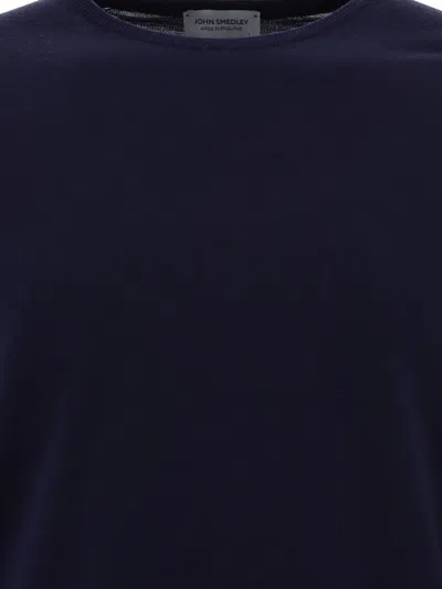 John Smedley Hatfield Long Sleeves Crewneck Pullover In Blue