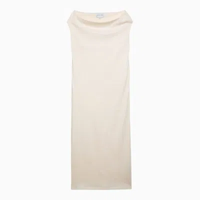 Loulou Studio Martial Midi Dress In Ivory Cotton