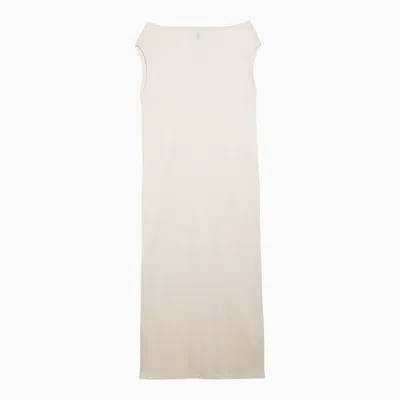 Loulou Studio Martial Midi Dress In Ivory Cotton