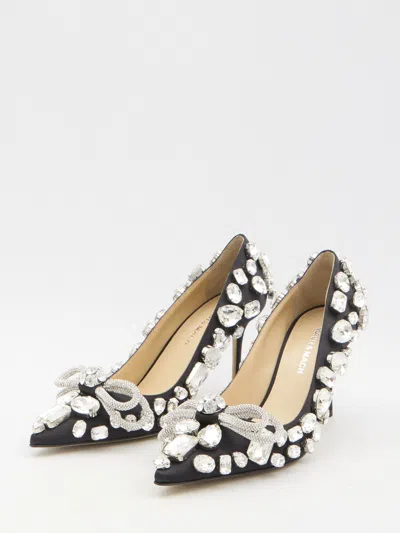 Mach&mach Double Bow 85 Crystal Embellished Pumps