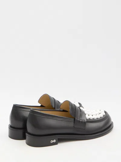 Mach&mach Mach & Mach Moccasin Flat Shoes With Pearl Embellishment