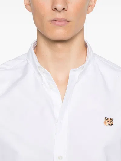 Maison Kitsuné Button Down Classic Shirt With Institutional Fox H Clothing