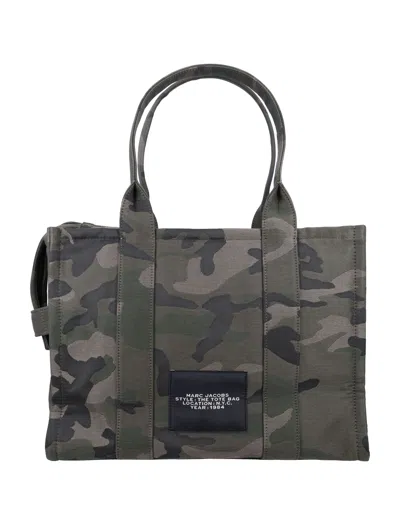 Marc Jacobs Women's The Camo Jacquard Large Tote Bag In Gray
