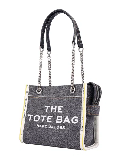 Marc Jacobs The Denim Chain Small Tote Bag In Black