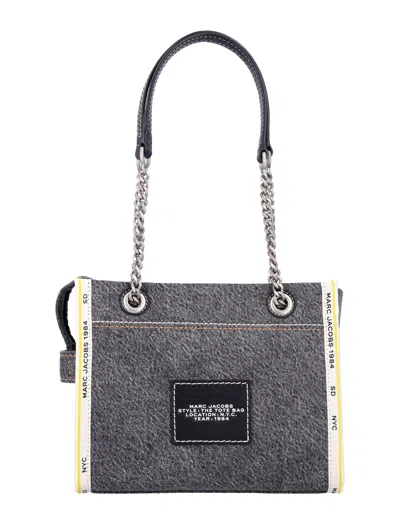 Marc Jacobs The Denim Chain Small Tote Bag In Black