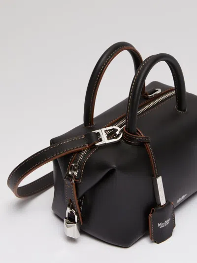 Max Mara Small Shiny Leather Satchel Bag