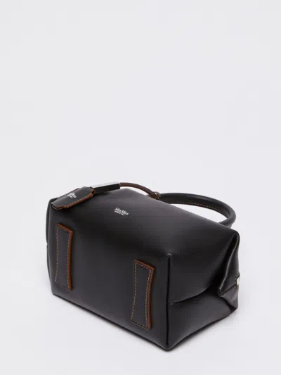 Max Mara Small Shiny Leather Satchel Bag