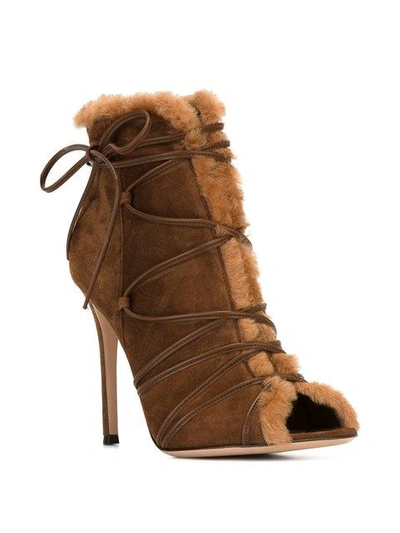 Shop Gianvito Rossi - 'aspen' Shearling Trim Boots