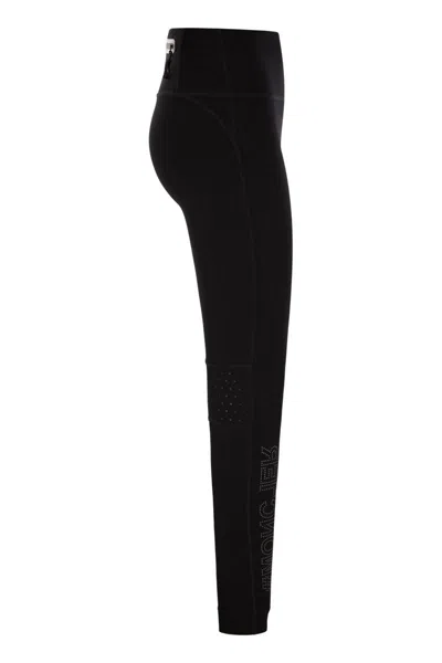 Moncler Brand-embossed Slim-fit High-rise Stretch-woven Leggings