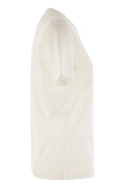 Moncler Logo Cotton White T-shirt