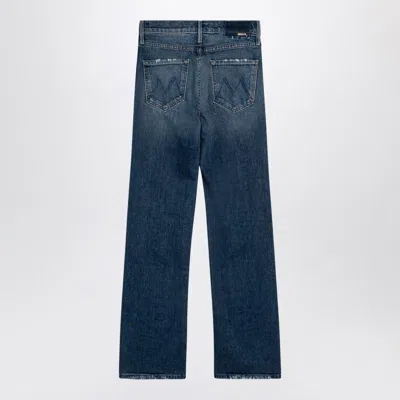 Mother High-waisted Cropped Jeans In Blue Denim