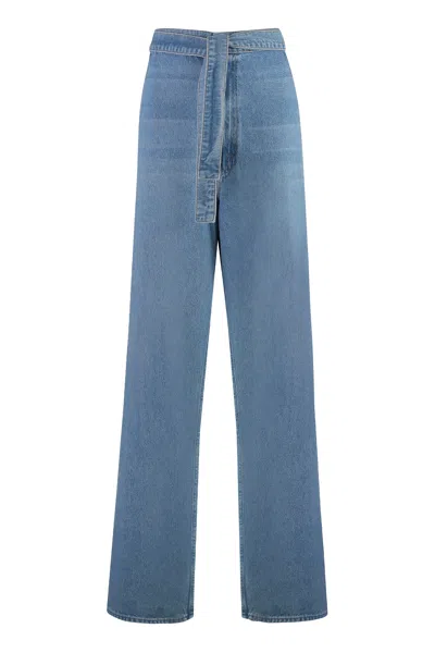 Mother Snacks! The Fold In Funnel Wide-leg Jeans