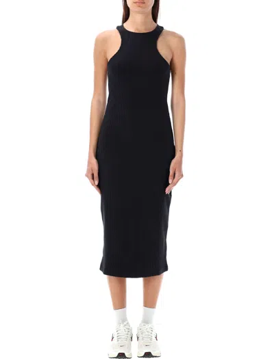 Nike Women's Dress W Sportswear Chill Knit Rib Midi Dress Black/black