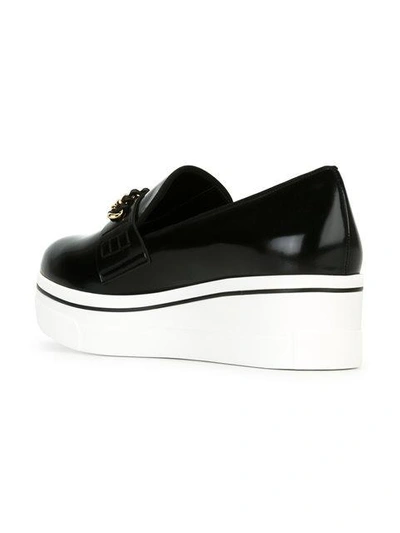 Shop Stella Mccartney Binx Falabella Loafers In Black