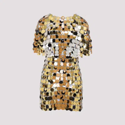 Rabanne Iconic Sparkle Discs Mini Dress