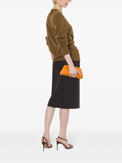 Philosophy Di Lorenzo Serafini Womens Ring-embellished Relaxed-fit Wool And Cashmere Jumper Green