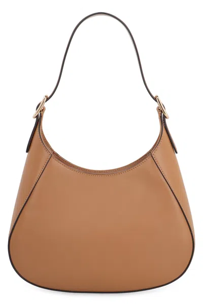 Prada Elegant Saddle Brown Leather Mini Shoulder Bag