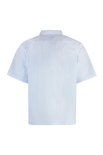 Prada Striped Cotton Camp Collar Shirt