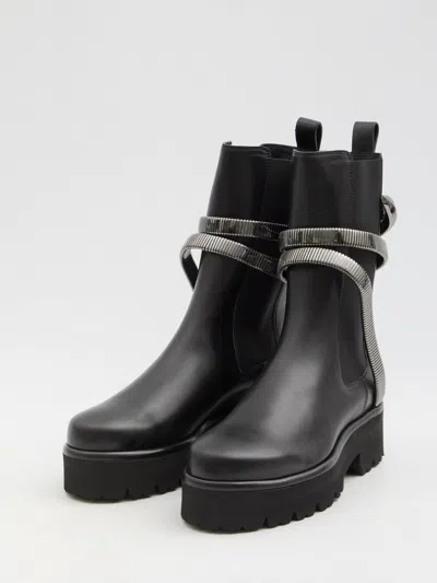 René Caovilla Juniper 45 Biker Boots
