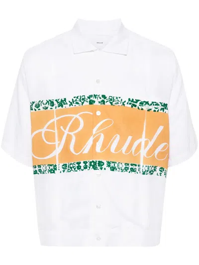 Rhude White Pleated Shirt