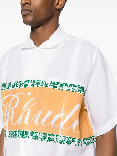 Rhude White Pleated Shirt