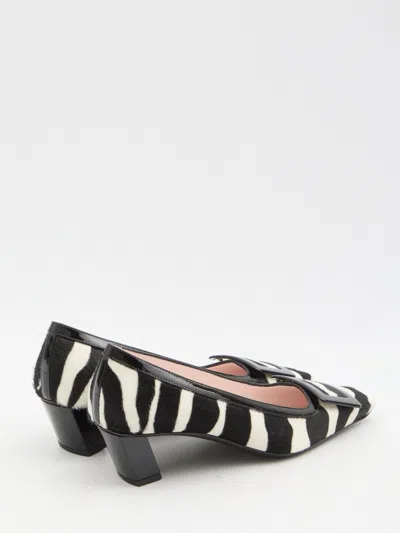 Roger Vivier Belle Vivier Patent Leather-trimmed Pony Hair Pumps