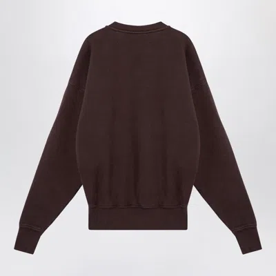 Saint Laurent Chocolate Cotton Oversize Sweatshirt