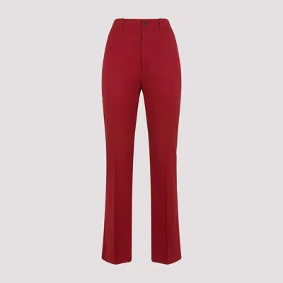 Saint Laurent Women's Tiziano Cotton Pant In Red