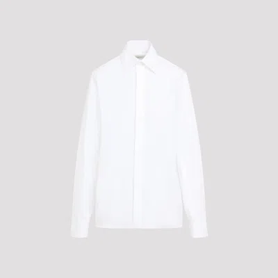 Saint Laurent Cotton Shirt With Buttoned Cuffs And Straight Hem