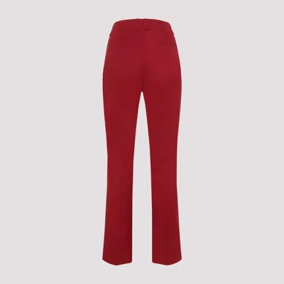 Saint Laurent Women's Tiziano Cotton Pant In Red