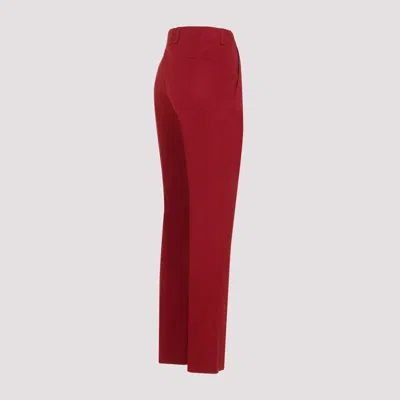 Saint Laurent Women's Tiziano Cotton Pant In Red