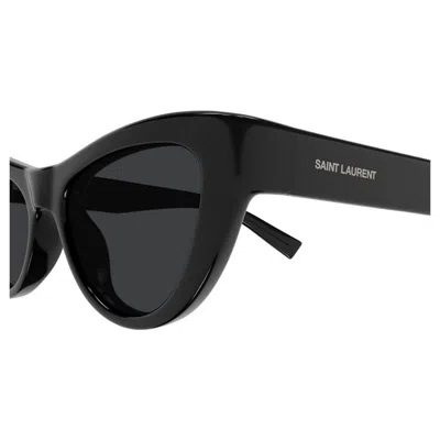 Saint Laurent Black Square Unisex Sunglasses Sl 675 001 46
