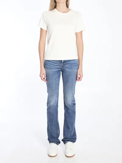 Saint Laurent Logo-patch Crewneck T-shirt