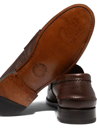 Saxone Of Scotland Arran Classic Brown Leather Loafers