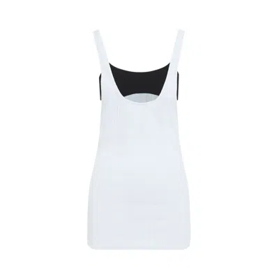 Attico Light Blue Flat Ribbed Tank Top