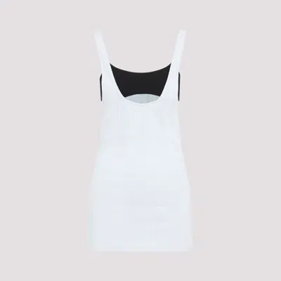 Attico Light Blue Flat Ribbed Tank Top