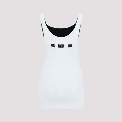 Attico Light Blue Flat Ribbed Tank Top