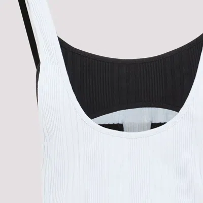 Attico Light Blue Flat Ribbed Tank Top