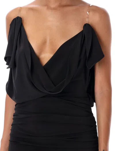 Attico Suspender Deep V Dress